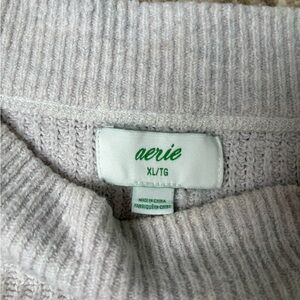 Aerie Women's Light Gray Cowl Neck Sweater